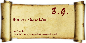 Bőcze Gusztáv névjegykártya